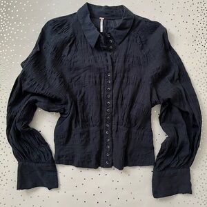 Free People Blouse szM Dark Blue